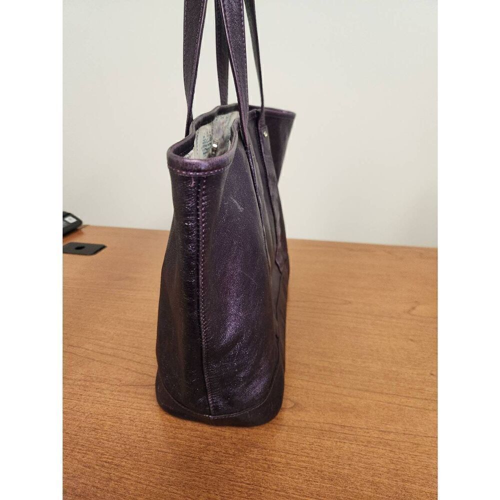 Longchamp Shoulder Handbag Tote purple Genuine Leather Rhinestone Large (PF) - Picture 2 of 16